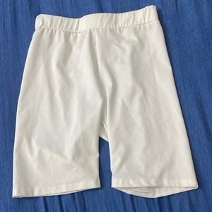 White Biker shorts